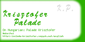 krisztofer palade business card